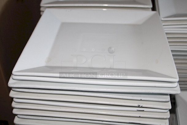 LIKE NEW! Front of the House DOS027WHP21 Kyoto 11 3/4" Bright White Square Porcelain Plate. 11-3/4x11-3/4x1. 25x Your Bid - Image 4 of 4