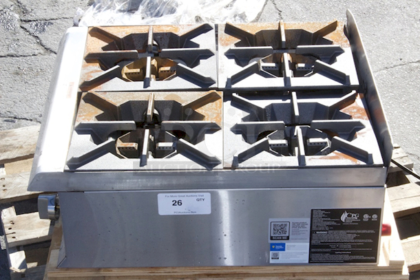 BRAND NEW SCRATCH & DENT! Cooking Performance Group R-CPG-24-NL 4 Burner Gas Countertop Range / Hot Plate - 88,000 BTU - Image 3 of 8