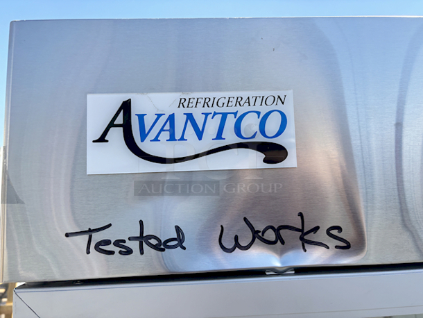 BRAND NEW SCRATCH & DENT! Avantco A-49R-G-HC 54" Glass Door Reach-In Refrigerator. 115v. Tested. Works Perfect. SN: 551837640.  Glass On Right Door Is Damaged. 54x32-3/16x82-1/2 - Image 9 of 9