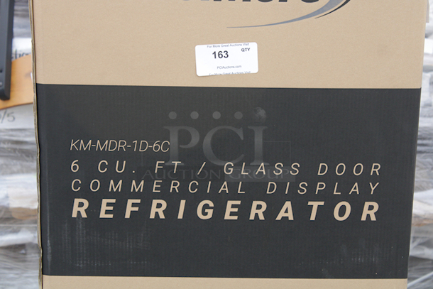BRAND NEW SCRATCH & DENT! In The Original Box, No Signs Of Damage. Koolmore KM-MDR-1D-6C 6 Cu. Ft. One Glass Door Commercial Display Merchandiser Refrigerator  - Image 2 of 3