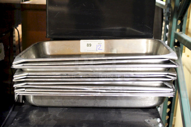 AMAZING! Stainless Steel Full Size Hotel Pans, 2-1/2" Deep. 12x Your Bid - Image 1 of 2