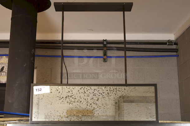 BEAUTIFUL! Smokey Mirror Finish Hanging Glass Light Fixture With All Required Hardware.  - Image 4 of 8