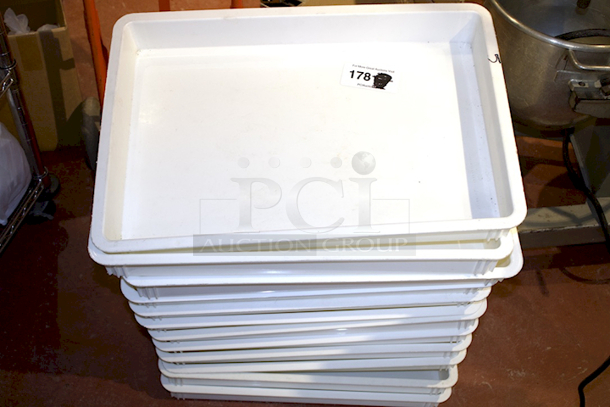 GREAT VALUE! 18" x 26" x 3" White Polycarbonate Pizza Dough Proofing Box. Withstands temperatures from -40 to 210 degrees Fahrenheit. 12x Your Bid - Image 2 of 3
