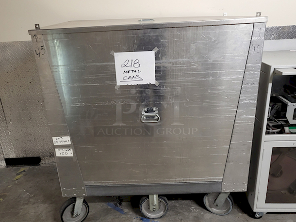 HEAVY DUTY! Steel Cart On Commercial Casters. The Top Comes Off and So Does One side, 2 Options For Toeing. Fits 218 Steel Bill Collectors. (Bill Collectors Not Included)