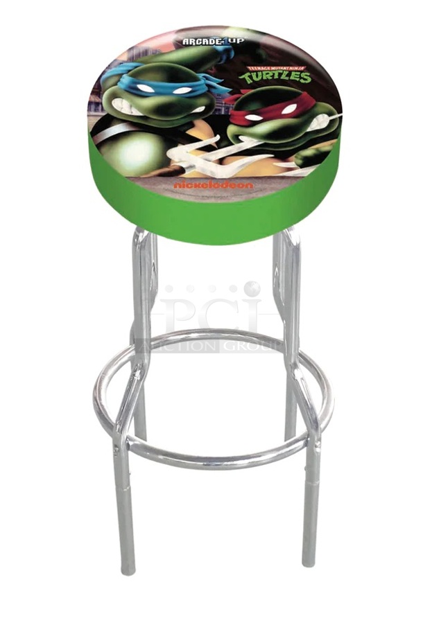 NEW!! TURTLE POWER! Arcade 1Up Teenage Mutant Ninja Turtles™ Adjustable Stool - Image 2 of 5