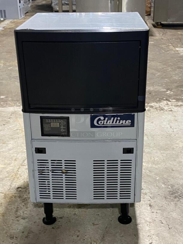 Brand New Scratch & Dent Coldline ICE120 20″ Air Cooled 120 lb. Capacity Cube Shape Ice Machine
 - Image 1 of 7