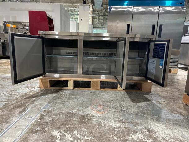 Brand New Scratch & Dent Dukers DUC72F 3-Door Undercounter Commercial Freezer in Stainless Steel
 - Image 3 of 6