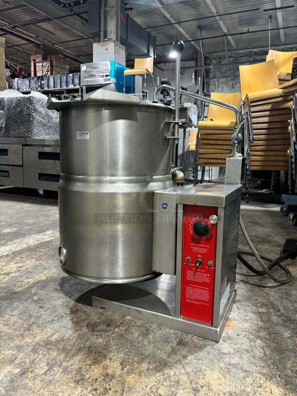 Crown Steam EC-12TW 12 gal. Steam Kettle - Manual Tilt, 2/3 Jacket, 208v/1ph
 - Image 2 of 6