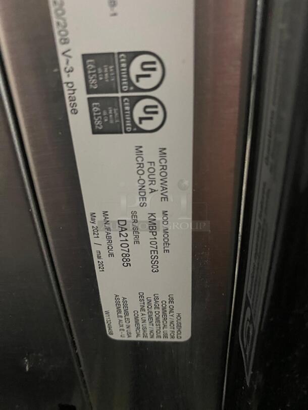 KITCHENAID 27" Built In Microwave Oven - Image 3 of 3