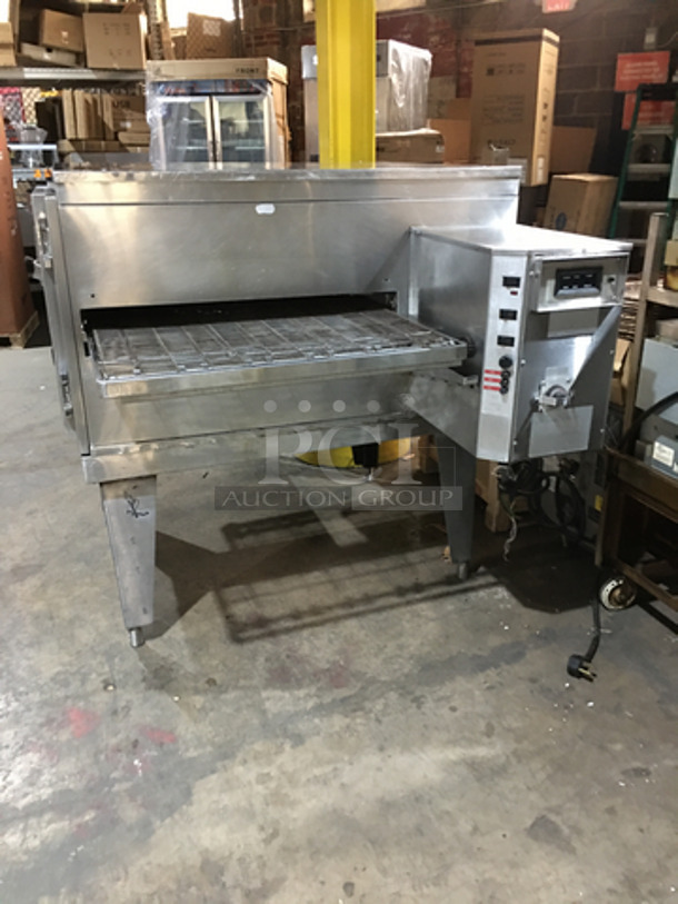 NICE! Blodgett Natural Gas Powered Single Deck Conveyor Pizza Oven!  Model BG36! On Legs! - Image 2 of 11