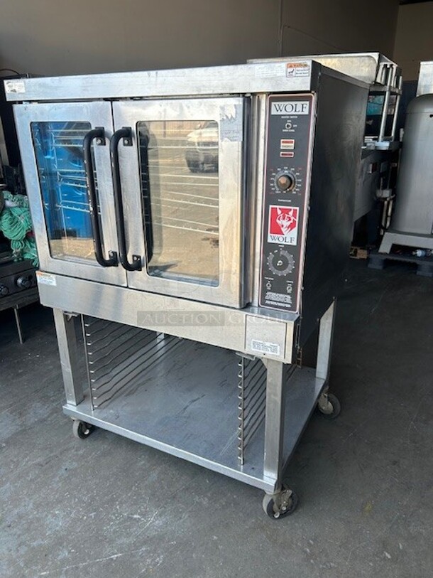 Wolf WC4GD-11D3 Single Deck Full Size Natural Gas Convection Oven - 50,000 BTU One Stand Working - Image 8 of 9