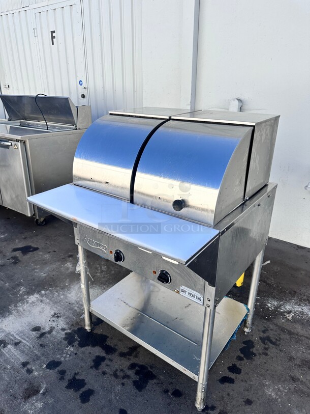 Late Model Used Avantco STE-2S Two Pan Open Well Electric Steam Table with Undershelf - 120V, 1000W Working - Image 4 of 7