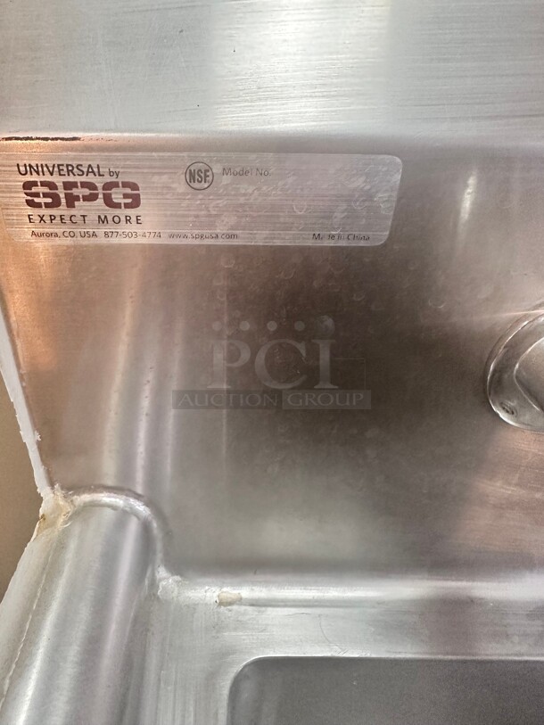 Clean SPG Commercial 36 Inch one Compartment Prep Veg Sink NSF - Image 5 of 7