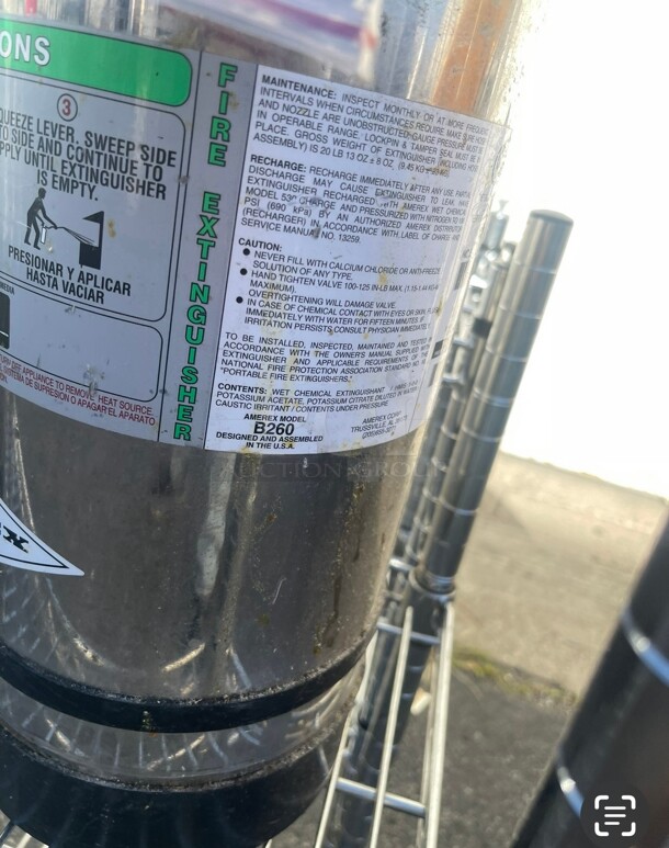 Amerex B260 - 6 Liter Class K Kitchen Fire Extinguisher - Image 6 of 8