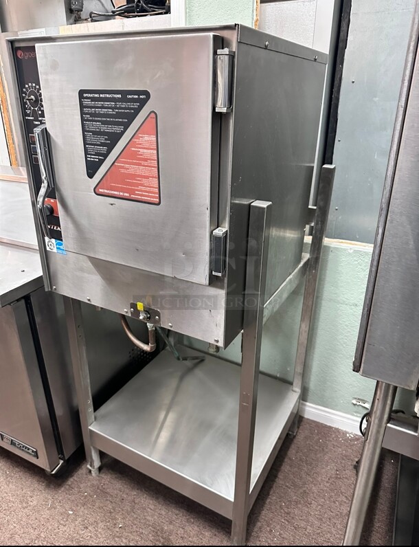 Late Model Groen Intek XSG 5 Pan Gas Boilerless Convection Steamer Working  - Image 4 of 9