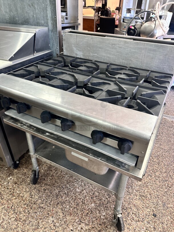 American Range 36" Counter Top Gas 6 Burner Working - Image 1 of 7