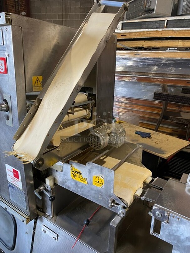 SWEET! KONIG Maschinen/RHEON Commercial Floor Style Stress Free Mass Production BUN ROLL LINE! Up To 4000 PCS Per Hour/Rounded, Stamped, Oval or Folded and Long-Rolled! Model Brotchenanlage/Roll Plant GS USA K2 Serial 3160052! With Rheon Full Line Dough Sheeter WIth Hopper! On Commercial Casters! - Image 9 of 12