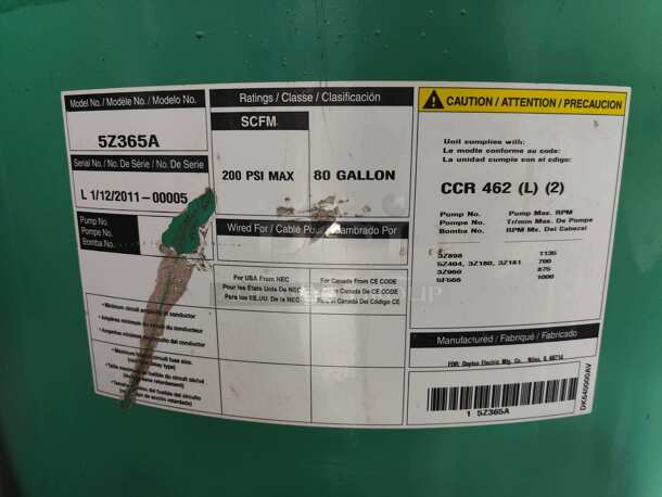 ALL ONE MONEY! Lot of Various Items Including Speedaire 5Z365A Green Metal Air Compressor, Poker Battery Charger and Barrels. BUYER MUST REMOVE. - Image 5 of 5