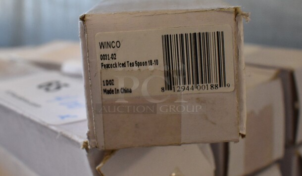 48 BRAND NEW IN BOX! Winco 0031-02 Stainless Steel Peacock Iced Tea Spoons. 8". 48 Times Your Bid! - Image 4 of 4