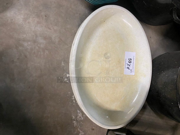White Oval Serving Bowls! 4x Your Bid! - Image 1 of 3