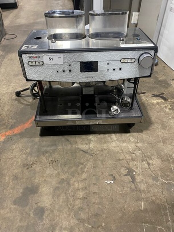WOW! LATE MODEL! Dunkin Donuts Edition! Schaerer Commercial Countertop 2 Group Espresso Machine! With Steam Lines! Stainless Steel! On Small Legs! - Image 1 of 9