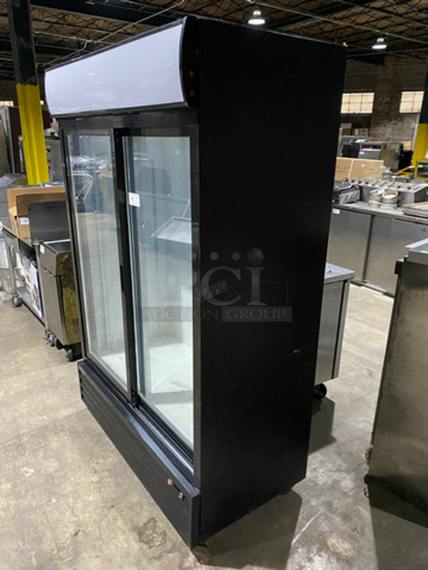 NICE! KOOL-IT 2 Door Refrigerated Display Cooler Merchandiser! With 2 Sliding View Through Doors! Model: KSM-42 SN: KSM42171113022 110V 60HZ  - Image 2 of 9