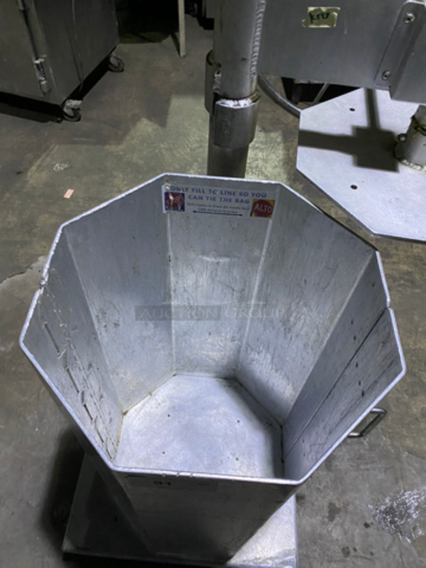 RARE FIND! Pack-A-Drum Commercial Manually Operated Trash Deflator! All Stainless Steel! - Image 5 of 8