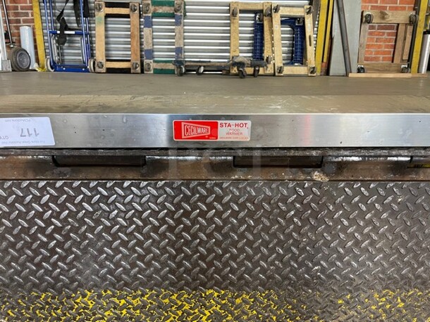 Cecilware Commercial Heated Shelf Strip Warmer! Solid Stainless Steel! Model: FW48 SN: L194374 120V 60HZ 1 Phase - Image 3 of 6