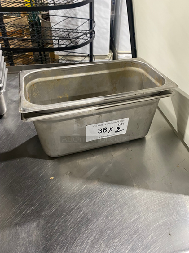 Commercial Steam Table/ Prep Table Pans! All Stainless Steel! 2x Your Bid!