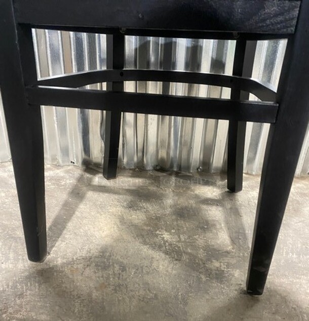 NEW! Black Wood Dining Chair With Purple Vinyl Seat! 3x Your Bid! - Image 6 of 6