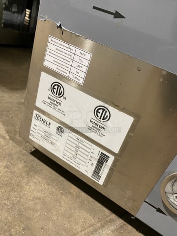 NEW! SCRATCH-N-DENT! LATE MODEL! 2022 Noble Commercial Undercounter Dishwasher! All Stainless Steel! Model: 495HTGW22 SN: 8102695713 208/240V 60HZ 1 Phase - Image 7 of 8