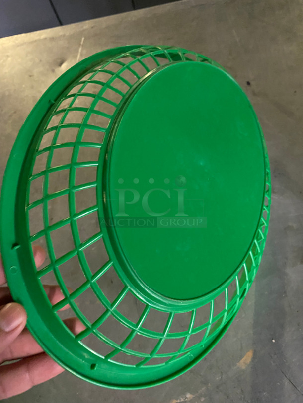 ALL ONE MONEY! Green Poly Oval Fast Food Serving Baskets! - Image 4 of 5