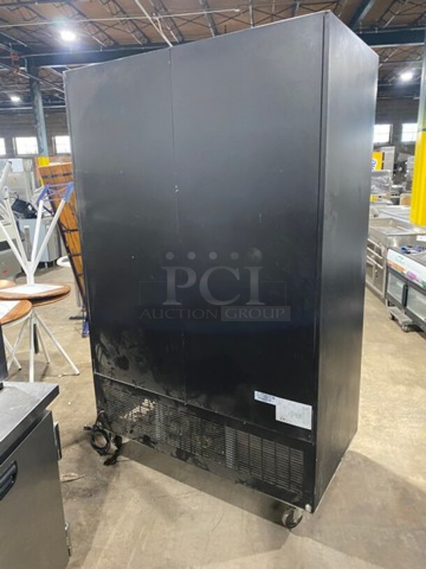 Kelvinator Commercial 2 Door Reach In Cooler Merchandiser! With View Through Doors! Poly Coated Racks! On Casters! Model: KCGM47RB 115V - Image 4 of 8