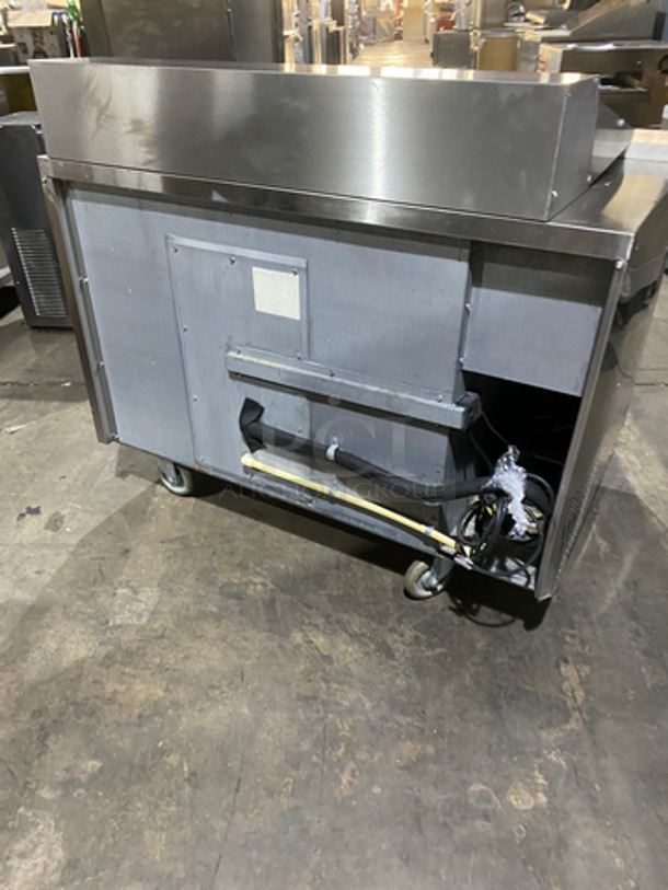 Randell Commercial Refrigerated Sandwich Prep Table! With Commercial Cutting Board! With 2 Door Underneath Storage! All Stainless Steel! On Casters! Model: 9030K7 115V 60HZ 1 Phase - Image 3 of 10