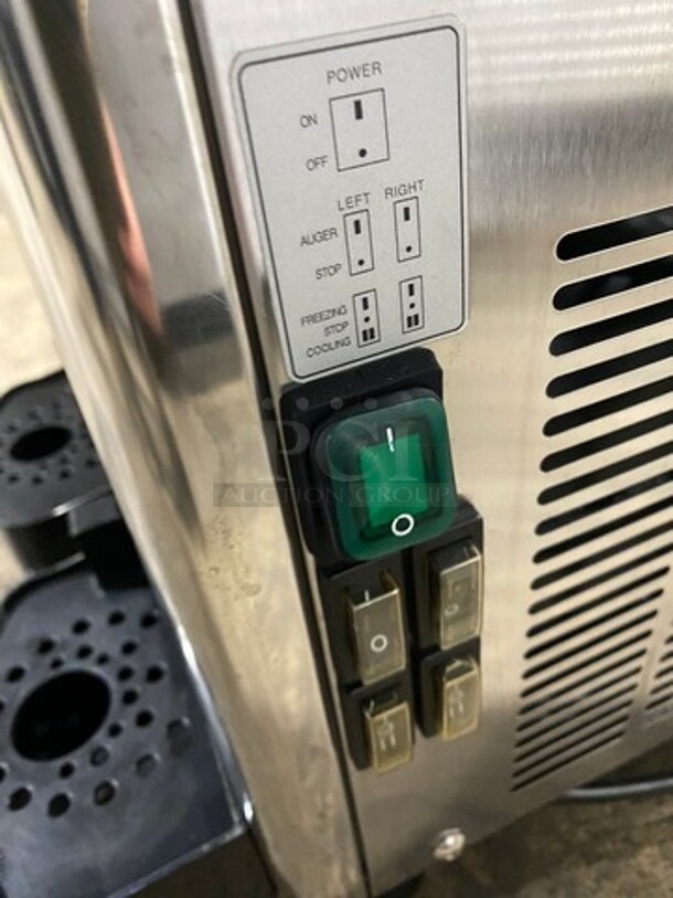 Icetro Commercial Countertop 2 Flavor Slushie/ Frozen Beverage Dispenser! Stainless Steel body! On Small Legs! Model: SSM52 115V - Image 8 of 10