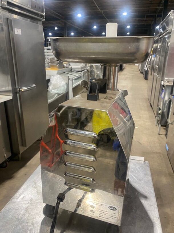 Globe Stainless Steel Commercial Countertop Meat Grinder! MODEL CM12 SN: 12170435 115V! 1PH - Image 3 of 9