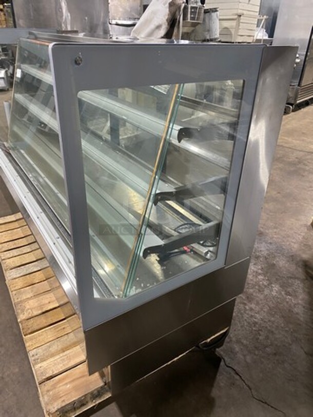 SCRATCH-N-DENT! LATE MODEL! 2019 Infrico Commercial Refrigerated Bakery Display Case Merchandiser! With Sliding Rear Access Doors! Stainless Steel Body! Model: VBR18FG SN: 104010018193043 115V 60HZ 1 Phase! Top Glass Is Broken! - Image 2 of 11