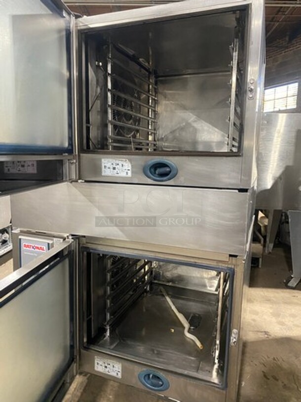Amazing! Rational Natural Gas Powered Steam Injection Combi Convection Oven! All S.S.! Model CMP62G Serial G62MH16102549383! Great For Steaming/Cooking/Baking! On Comercial Casters! 2 X Your Bid Makes One Unit!  - Image 5 of 10