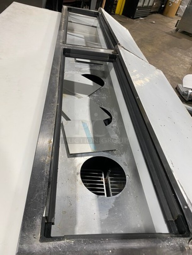 EQ Kitchen Line Commercial Refrigerated Pizza Prep Table! With Commercial Cutting Board! With 3 Door Storage Space! Poly Coated Racks! All Stainless Steel! Model: PICL3 SN: 6455410816102206 115V - Image 8 of 11