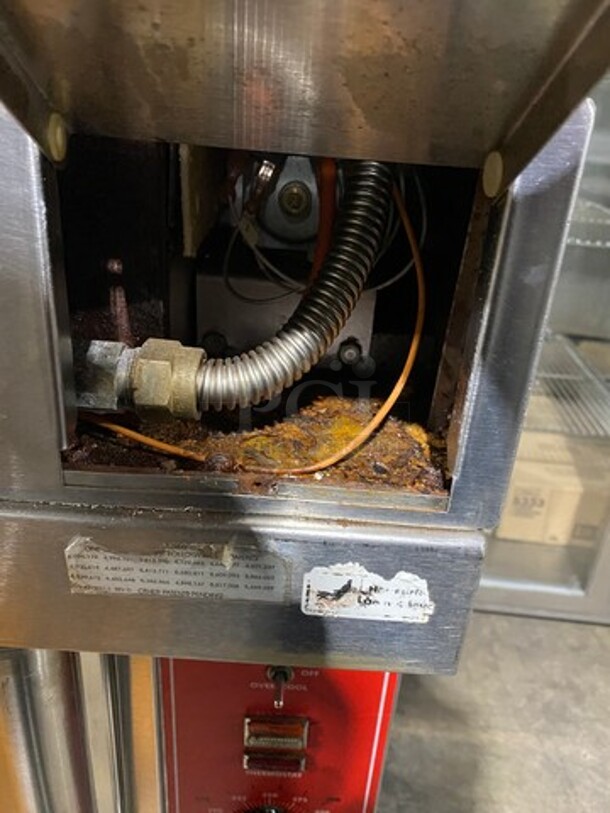 Vulcan Commercial Natural Gas Powered Double Deck Convection Oven! With View Through Door! Metal Oven Racks! All Stainless Steel! On Legs! 2x Your Bid Makes One Unit! WORKING WHEN REMOVED! Model: VC4GD64 SN: 481582088 - Image 10 of 12