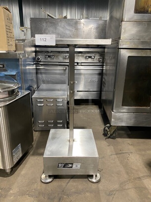 M&E Manufacture Solid Stainless Steel Slicer Stand! On Casters! - Image 1 of 9