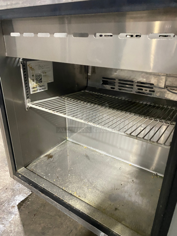 NICE! Turbo Air Refrigerated Salad Bar Island! With Sneeze Guard! Single Door Storage Space Underneath! All Stainless Steel! On Casters! Model: MST28711S SN: MS2TS10129 115V 60HZ 1 Phase - Image 6 of 8