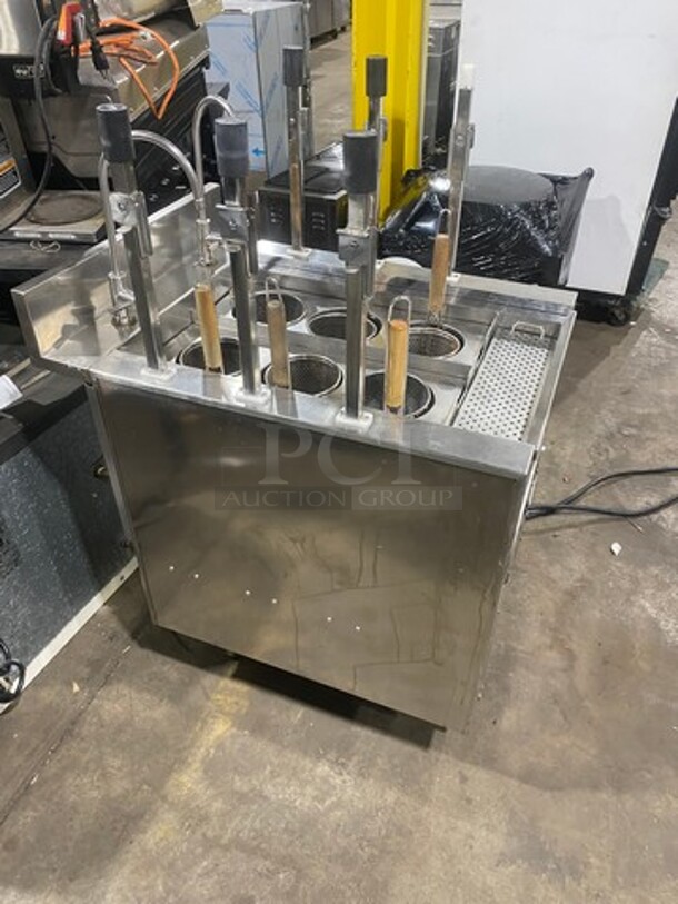 GREAT! Commercial Electric Powered Pasta Cooker! With Metal Baskets! Stainless Steel! On Legs! - Image 3 of 12