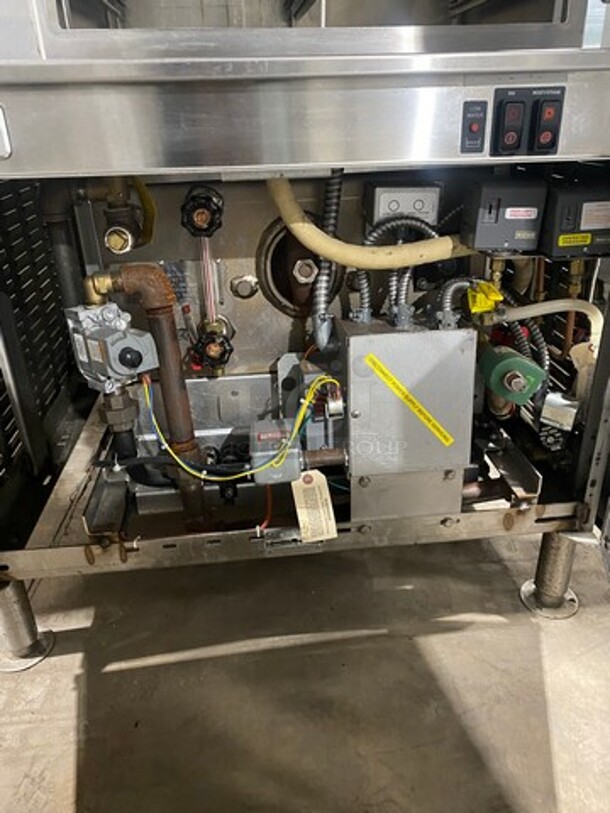 WOW! Cleveland Stainless Steel Commercial Floor Style Natural Gas Powered 3 Deck Pressure Steam Cabinet!! MODEL PGM3003 SN:190323050457 115V 1PH - Image 6 of 12