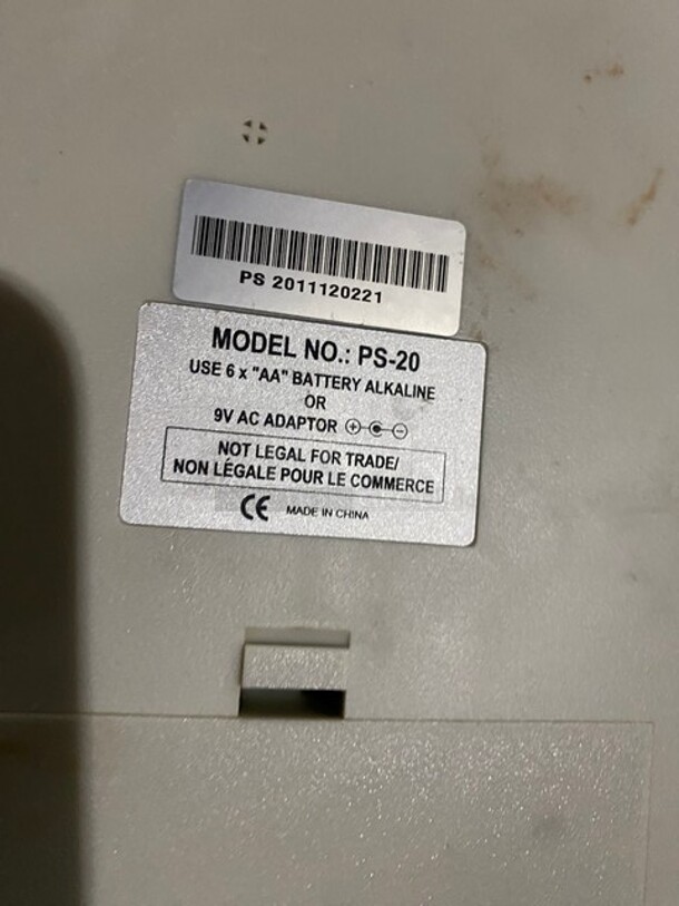 Penn Scale 20LB Metal Commercial Food Portioning Scale! MODEL PS20 SN:PS2011120221 - Image 7 of 8