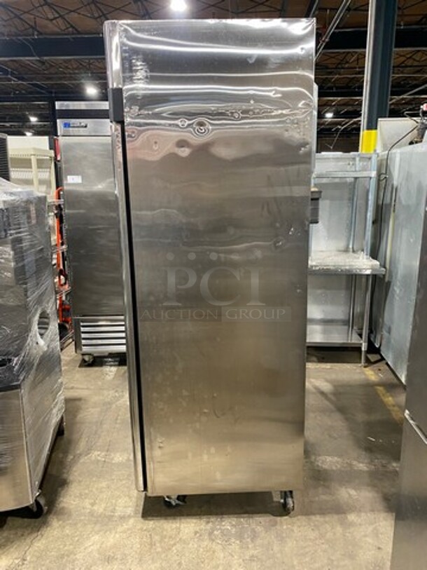 Turbo Air Commercial Single Door Reach In Refrigerator! With Poly Coated Racks! All Stainless Steel! On Casters! Model: M3R241 SN: M3R2L8Z083 115V 60HZ 1 Phase - Image 2 of 9