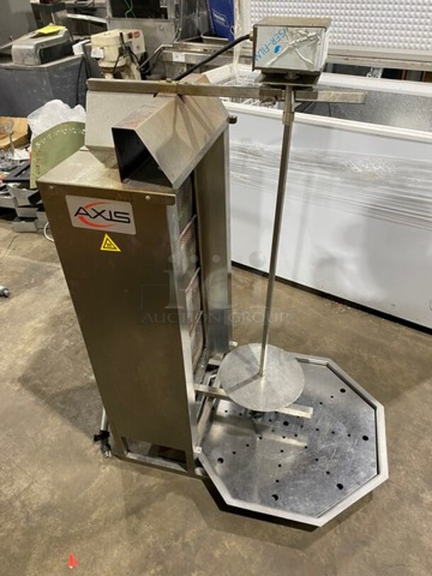 LATE MODEL! 2018 Axis Commercial Natural Gas Powered Kebab/ Gyro Machine! All Stainless Steel! Model: AXVB4 SN: 885900GD4UL180162! Working When Removed! - Image 2 of 10