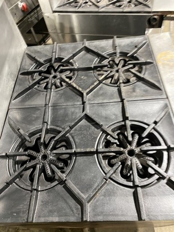 Garland Natural Gas Powered Heavy Duty Wide Series 4 Burner Cooktop! With 2 Door Storage Underneath!  - Image 5 of 9