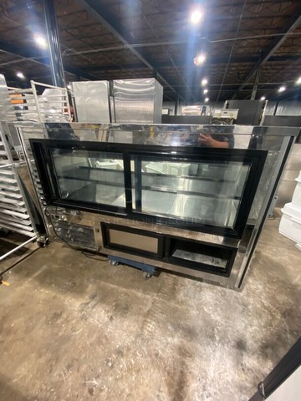LATE MODEL! 2018 Leader Commercial Refrigerated Bakery/Deli Case! With Slanted Front Glass! With Sliding Rear Access Doors! All Stainless Steel Body! WORKING WHEN REMOVED! Model: CDL72 SN: GB01M1708 115V 60HZ 1 Phase - Image 3 of 8