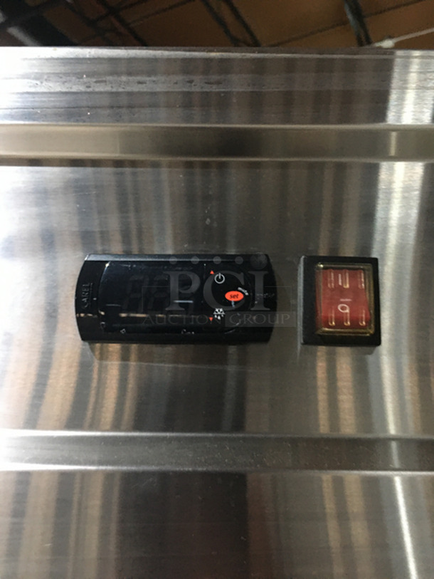 MUST HAVE! Avantco Commercial 3 Door Reach In Refrigerator! With Poly Coated Racks! All Stainless Steel! On Casters! Working When Removed! Model: 178CFD3RR 115V 60HZ 1 Phase - Image 9 of 11